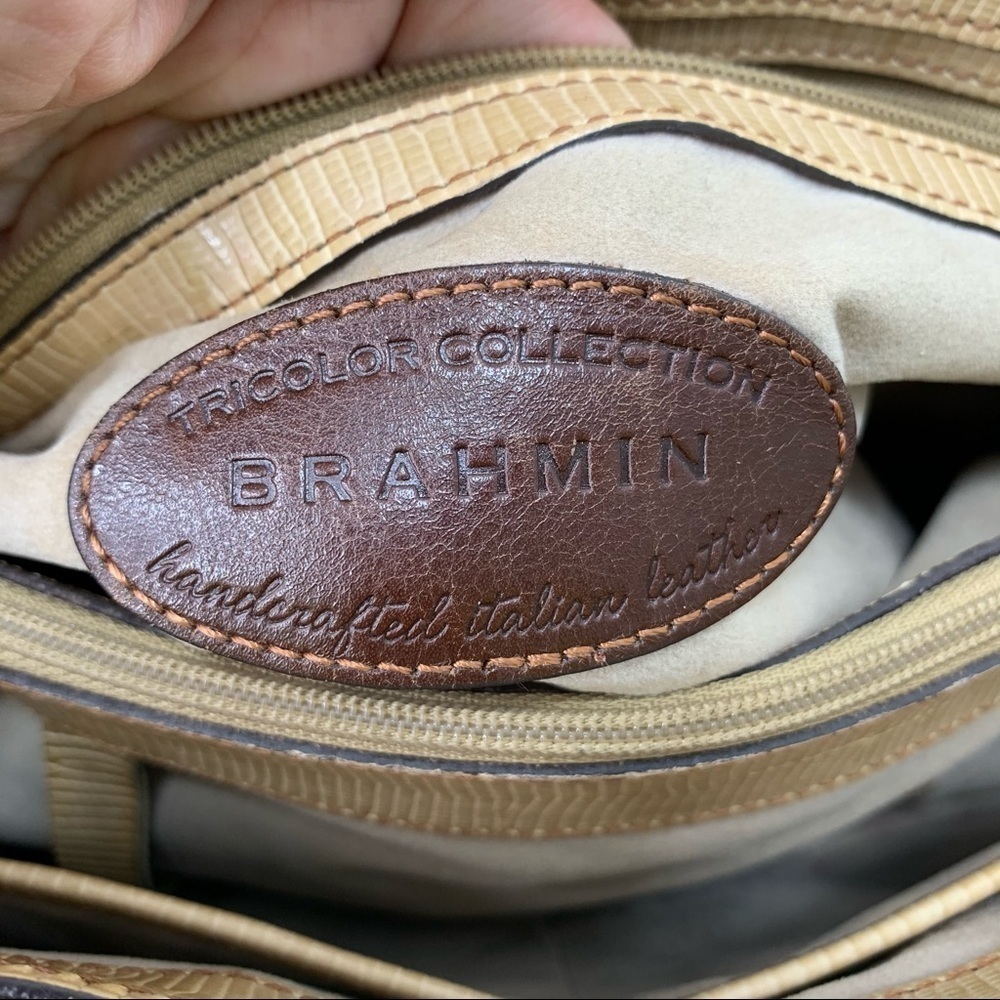 - Brahmin Tricolor Croc Satchel - Picture 8 of 15